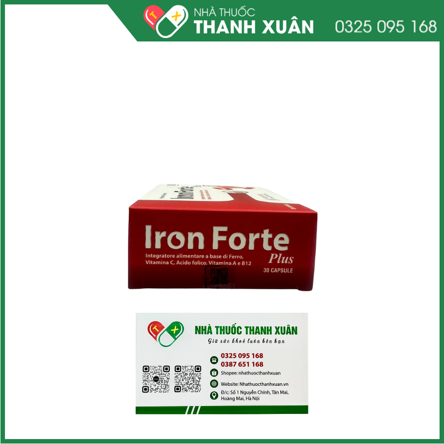 Iron Forte Plus - Bổ sung Sắt, acid folic, vitamin A, vitamin B12 và vitamin C